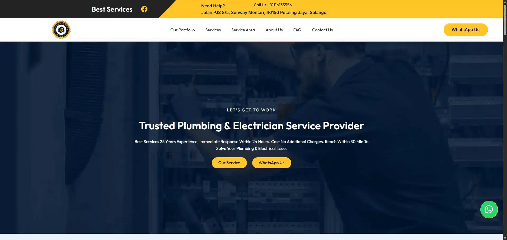 PJ Plumber web development portfolio